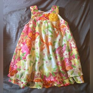 Blueberi™️ Boulevard Floral Butterfly Toddler Dress - 24 Months